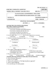 Cover of 21PCC205 – Financial Management-Ese