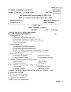 Cover of 20UCF412 – Principles of Auditing