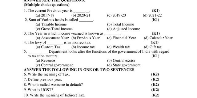 Cover: 20UPA4N3 – Taxation