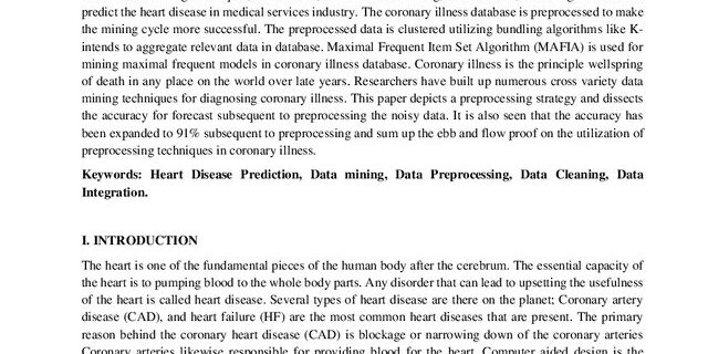 Cover: Heart Disease Data Pre-Processing Using Enhanced Data Mining Techniques