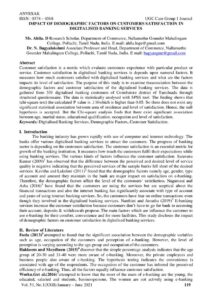 Cover of Impact of Demographic Factors on Customers Satisfaction in Digitalised Banking Services