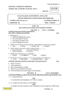 Cover of 21UCC308 – RDBMS