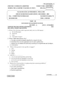 Cover of 21UCT308 – Database Management System