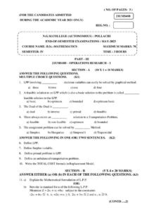 Cover of 21UMS408 – Operation Research