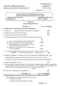 Cover of 22PCC2N1 – Basic of Income Tax