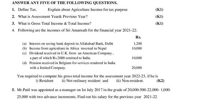 Cover: 22PCC2N1 – Basic of Income Tax