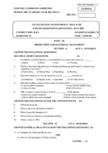 Cover of 21UBM410 – Production Mangement