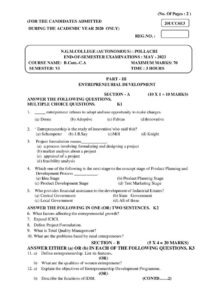 Cover of 20UCC6E3 – Entrepreneurial Development