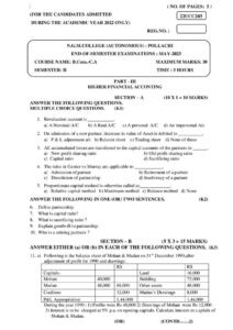 Cover of 22UCC203 – Higher Financial Acconting