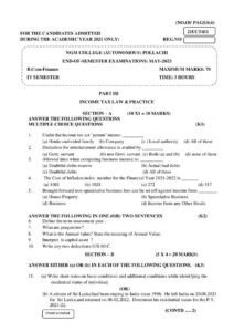 Cover of 21UCF411 – Income Tax Law & Practice