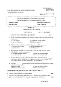 Cover of 22UCF203 – Financial Accounting