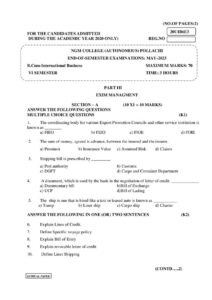 Cover of 20UIB6E3 – Exim Management