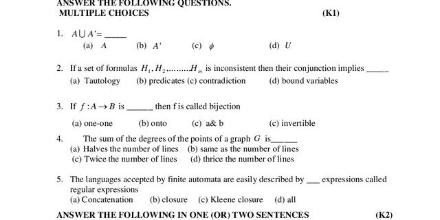 Cover: 22UIT2A2 – Discrete Mathematics