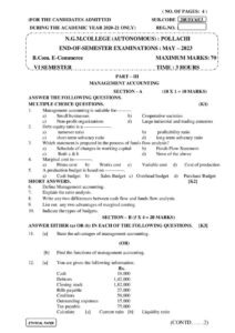 Cover of 20UEC6E3 – Management Accounting