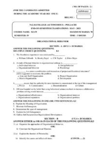 Cover of 21PSW4A5 – Organizational Behavior