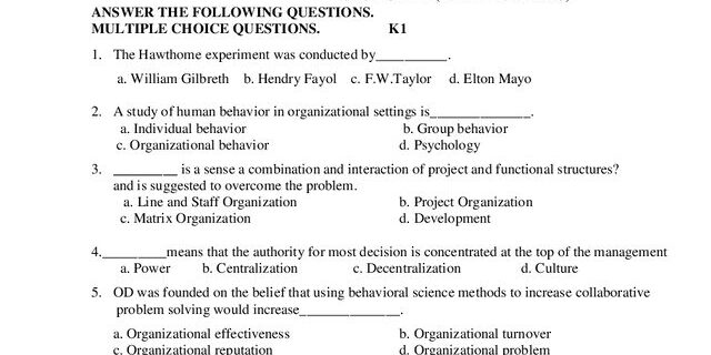 Cover: 21PSW4A5 – Organizational Behavior