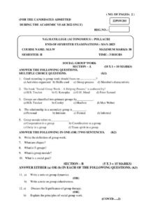 Cover of 22PSW205 – Social Group work