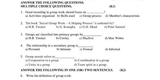 Cover: 22PSW205 – Social Group work