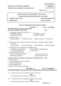 Cover of 22PSW207 – Social Work Research and Statistics