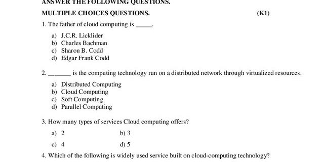Cover: 22PCS207 – Cloud Computing