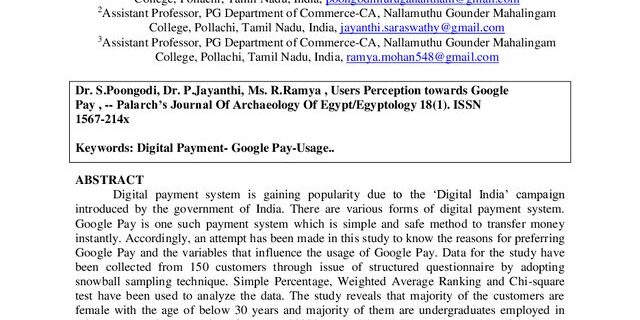 Cover: Users Perception towards Google Pay