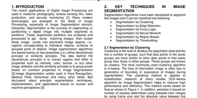 Cover: Comparative Analysis Of Image Segmentation Techniques And Its Algorithm