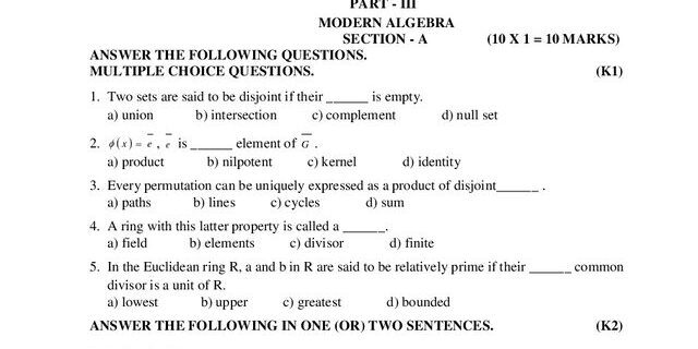 Cover: 21UMS509 – Modern algebra