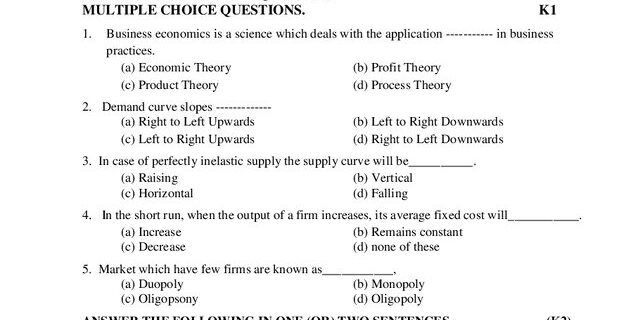 Cover: 23UCC1A1 – Business Economics