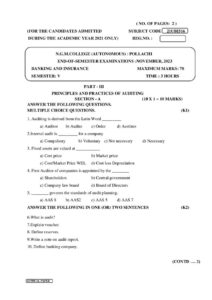 Cover of 21UBI516 – Principles and Practices of Auditing