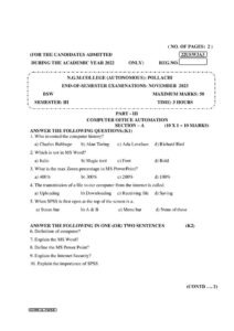 Cover of 22USW3A3 – Computer Office Automation