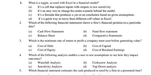 Cover: 22PCO311 – Financial Modeling