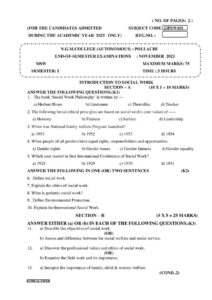 Cover of 23PSW101 – Introduction to Social Work