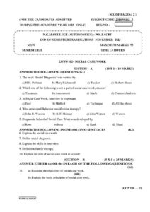 Cover of 23PSW102 – Social Case Work