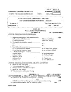 Cover of 21UPA618 – Management Accounting