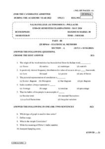 Cover of 22UBP4A4 – Statistical Methods