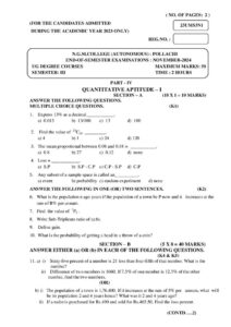 Cover of 23UMS3N1 – Quantitative Aptitude – I