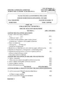 Cover of 24PCY102 – Organic Chemistry-I-Organic Reaction Mechanisms