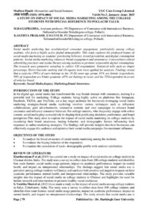 Cover of A Study on Impact of Social Media Marketing Among the College Students with Special Reference to Pollachi Taluk