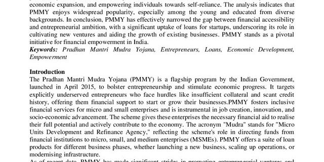 Cover: Entrepreneurs’ Perceptions Towards the Pradhan Mantri Mudra Yojana