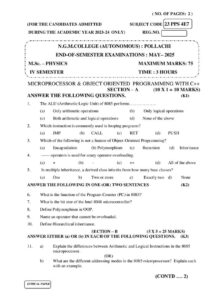 Cover of 23PPS4E7 – Microprocessor & Object Oriented Programming with C++