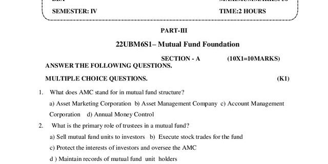 Cover: 22UBM6S1 – Mutual Fund Foundation