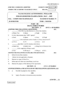 Cover of 24UCT205 – Data Structures