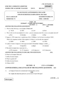 Cover of 22UDA6E7 – Computer Networks