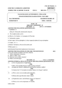 Cover of 22UCY612 – Organic Chemistry – II