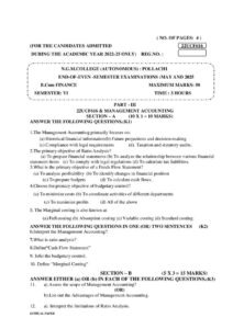 Cover of 22UCF616 – Management Accounting