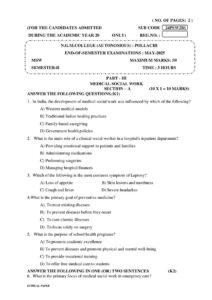 Cover of 24PSW2B1 – Medical Social Work