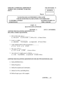 Cover of 24UMS3N1 – Quantitative Aptitude