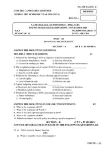Cover of 24UBM305 – Financial Management