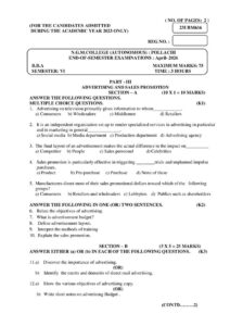 Cover of 23UBM616 – Advertising and Sales Promotion