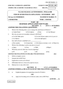 Cover of 25UEC102 – Business Application Software
